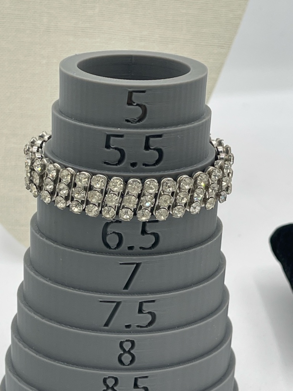 4.21.26-30 Vintage Accordion Silver Clear Rhinestones Bracelet - Picture 12 of 13